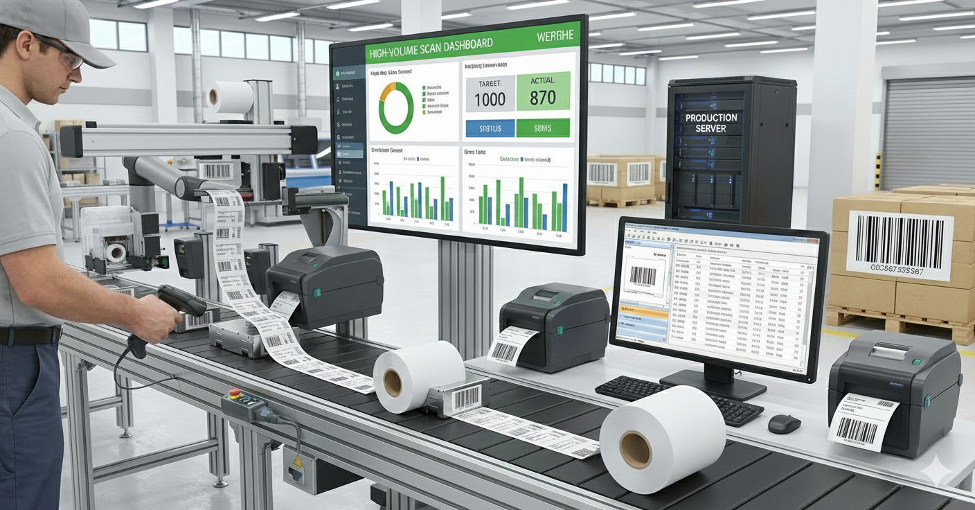 바코드 생산 현장